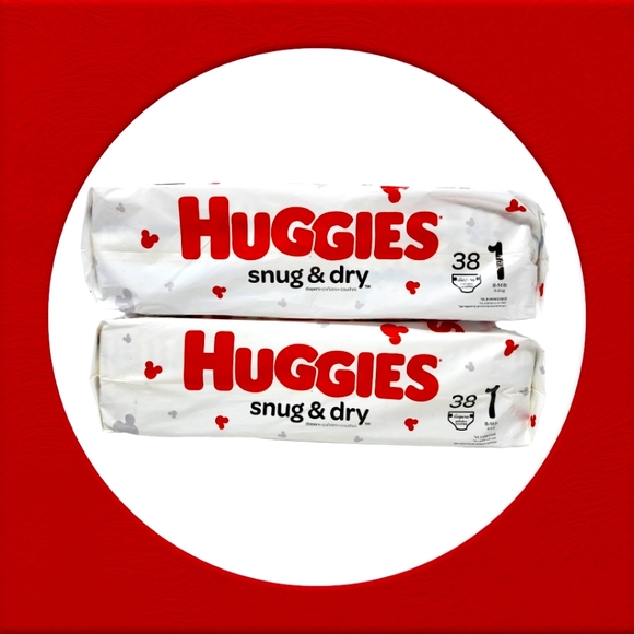 Huggies Snug and Dry Diapers, Size 1. 38 pack x 2 - Picture 2 of 3